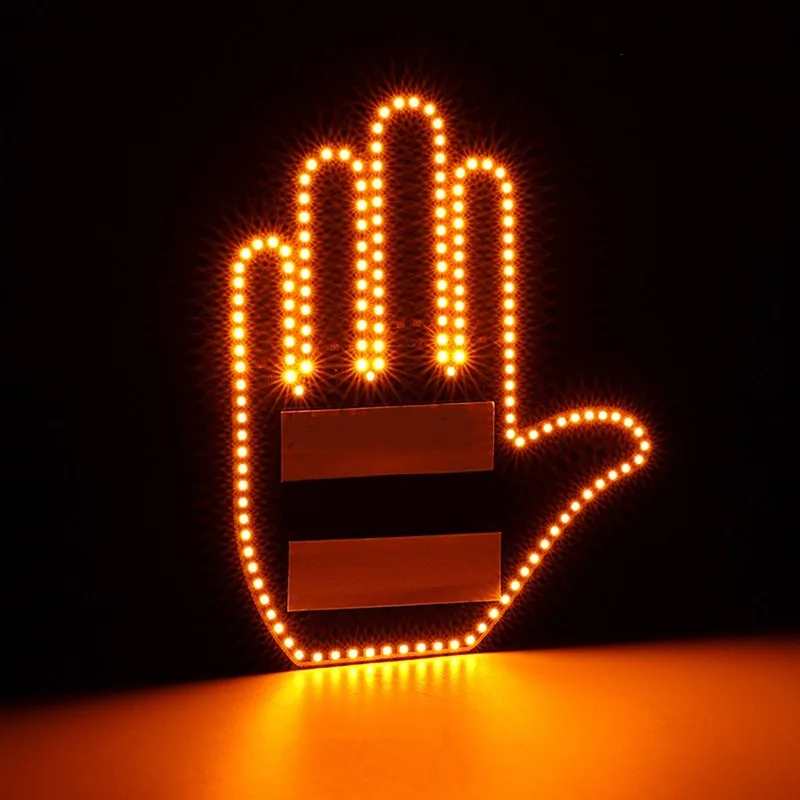 Car Finger Light with Remote Control Three Models Cool Funny Car Interior Light Road Rage Signs Middle Finger Gesture Light