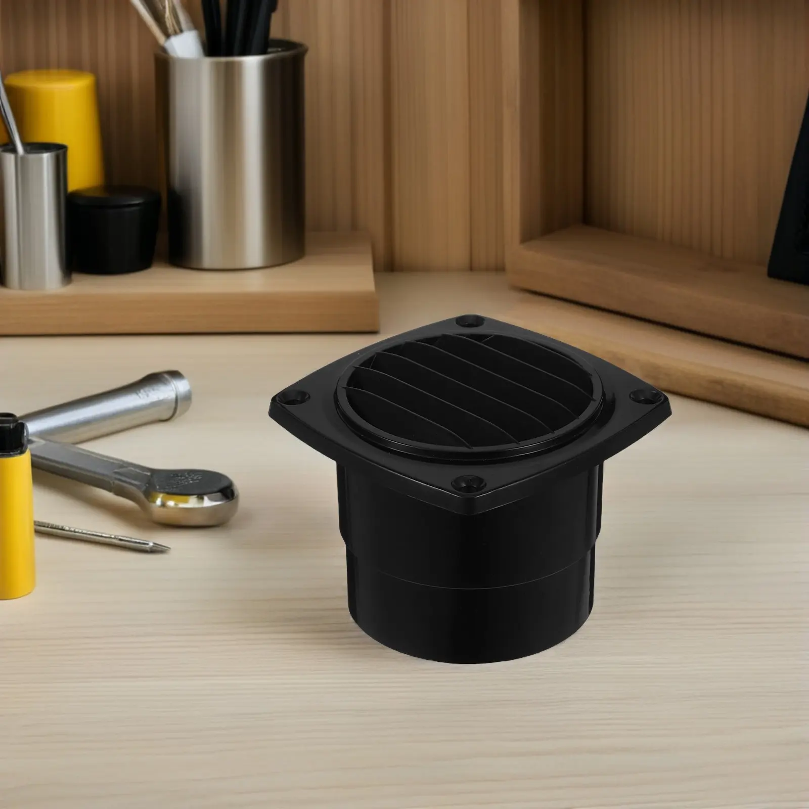 Round Plastic Louvered Vent Cover Soffit Vent for Rv Yacht Trailer Apartment Garage Bathroom Kitchen Ventilation Air Circulation