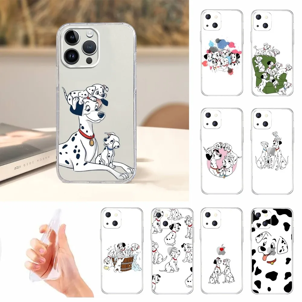 Anime_101_D-Dalmatians Phone Case For Iphone 16 15 11 13 14 Pro Max 7 8 Plus X Xr Xs Max 12mini Transparent Cover