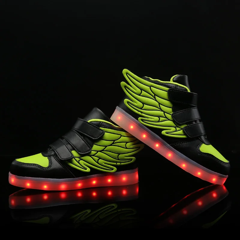Size 27-37 Children's Light-Up Sneakers (Boys & Girls) Light-Up Sneakers with Light-Up Soles Children's Light-Up Sneakers