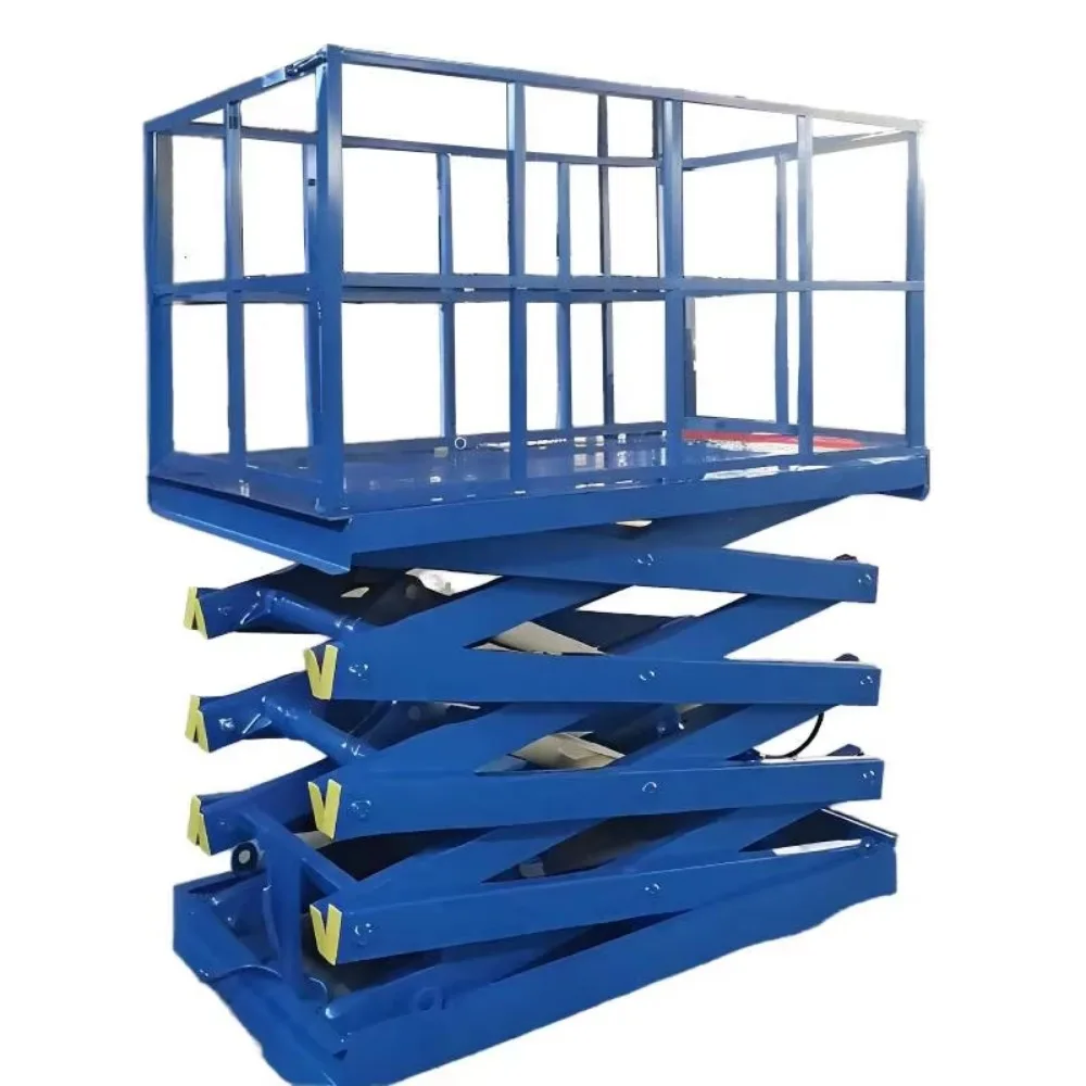 رافعة مقصية هيدروليكية للسيارات مثبتة على حفرة تحت الأرض، هيكل فولاذي عالي القوة، جهاز تحكم عن بعد كهربائي (وائع)