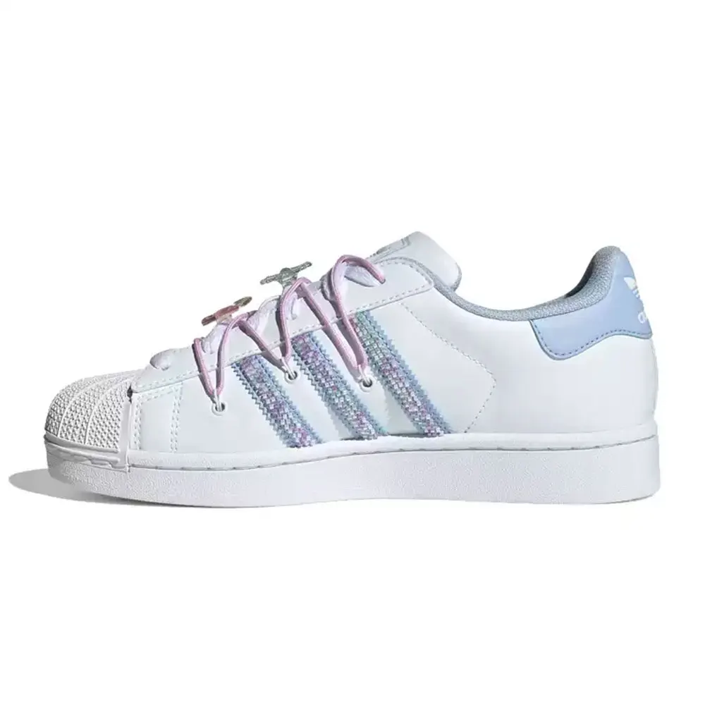 

adidas Originals Superstar 2 Trefoil Collection Comfortable and versatile low-top sneakers for women White JR1332