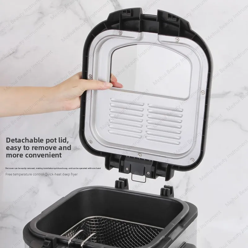 High Power Removable Liner Electric Fryer Home Commercial Chicken Chops French Fries Fryer