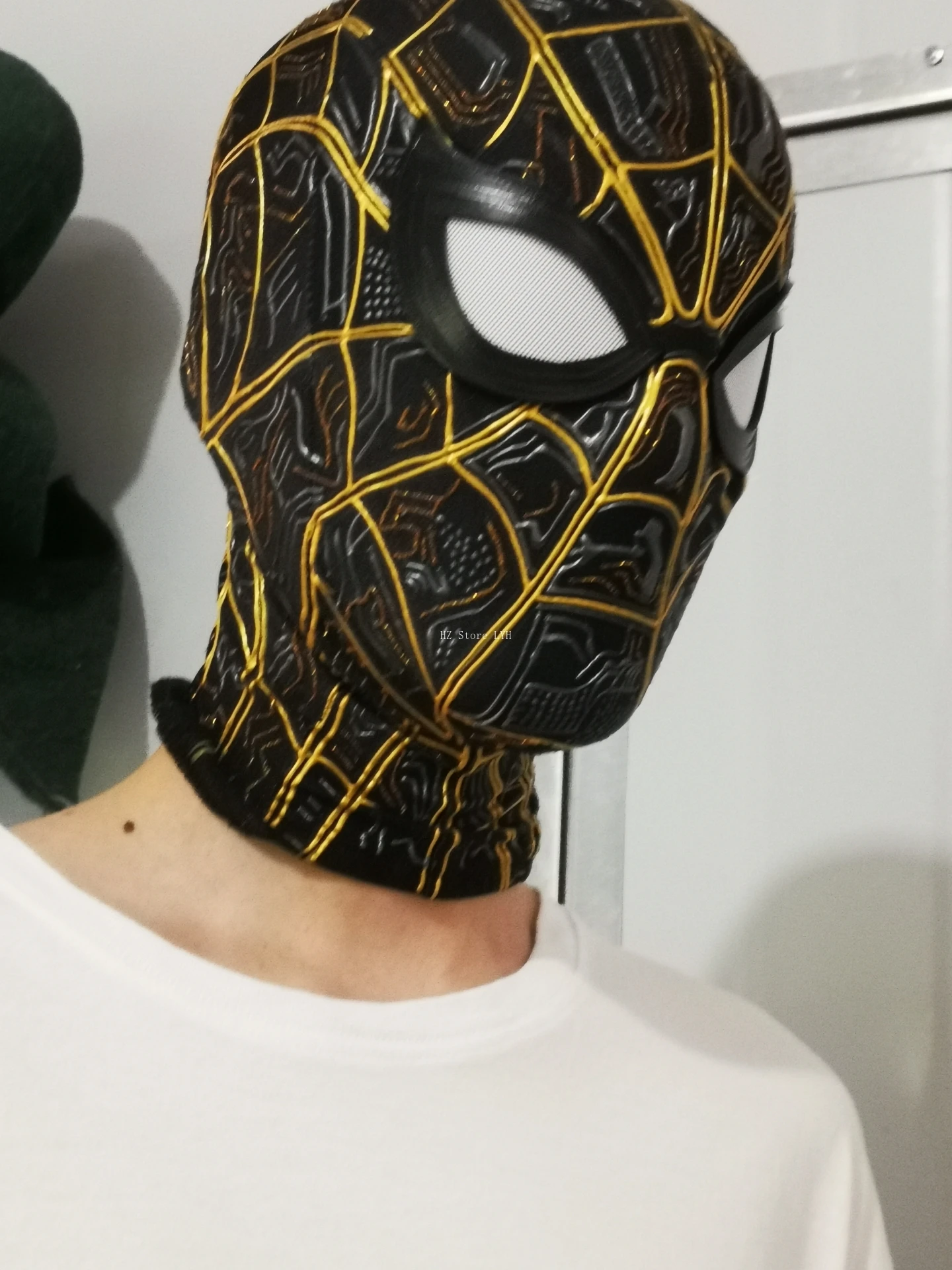 【Hello】ブラックスパイダーマンマスクのみ Hello】ブラックスパイダーマンマスクのみ スパイダーマン】新品