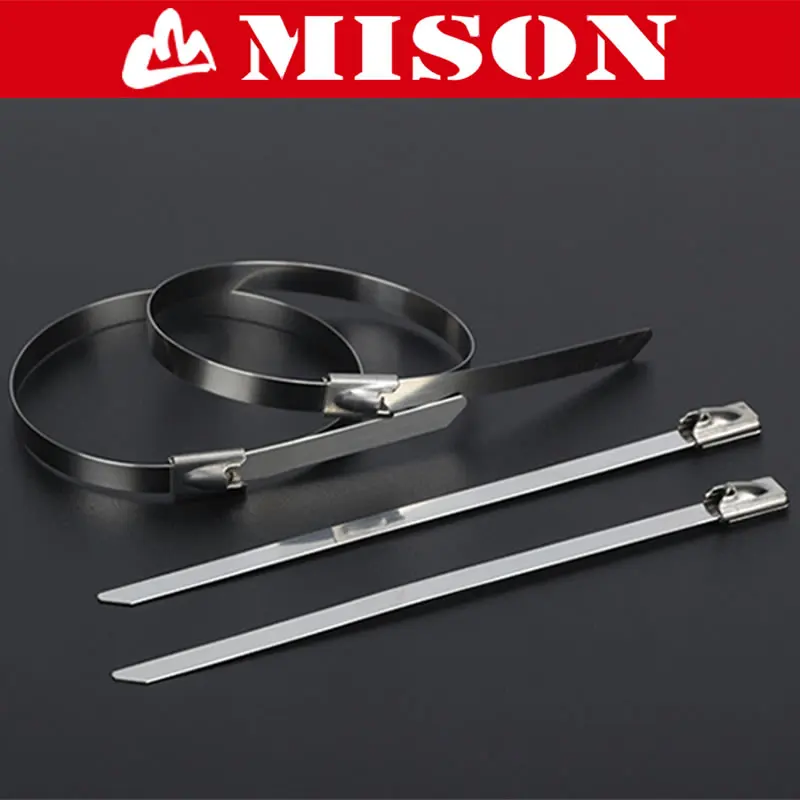 SS304 SS316 Self Locking Stainless Steel Cable Tie
