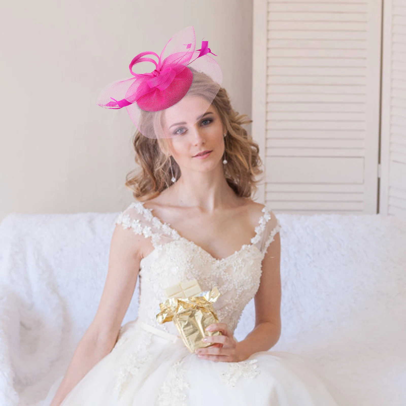 

Mesh Hair Accessories Net Hat Retro Wedding Headwear Pillbox Fascinator Vintage Party Headdress 20s Style One Size Fits