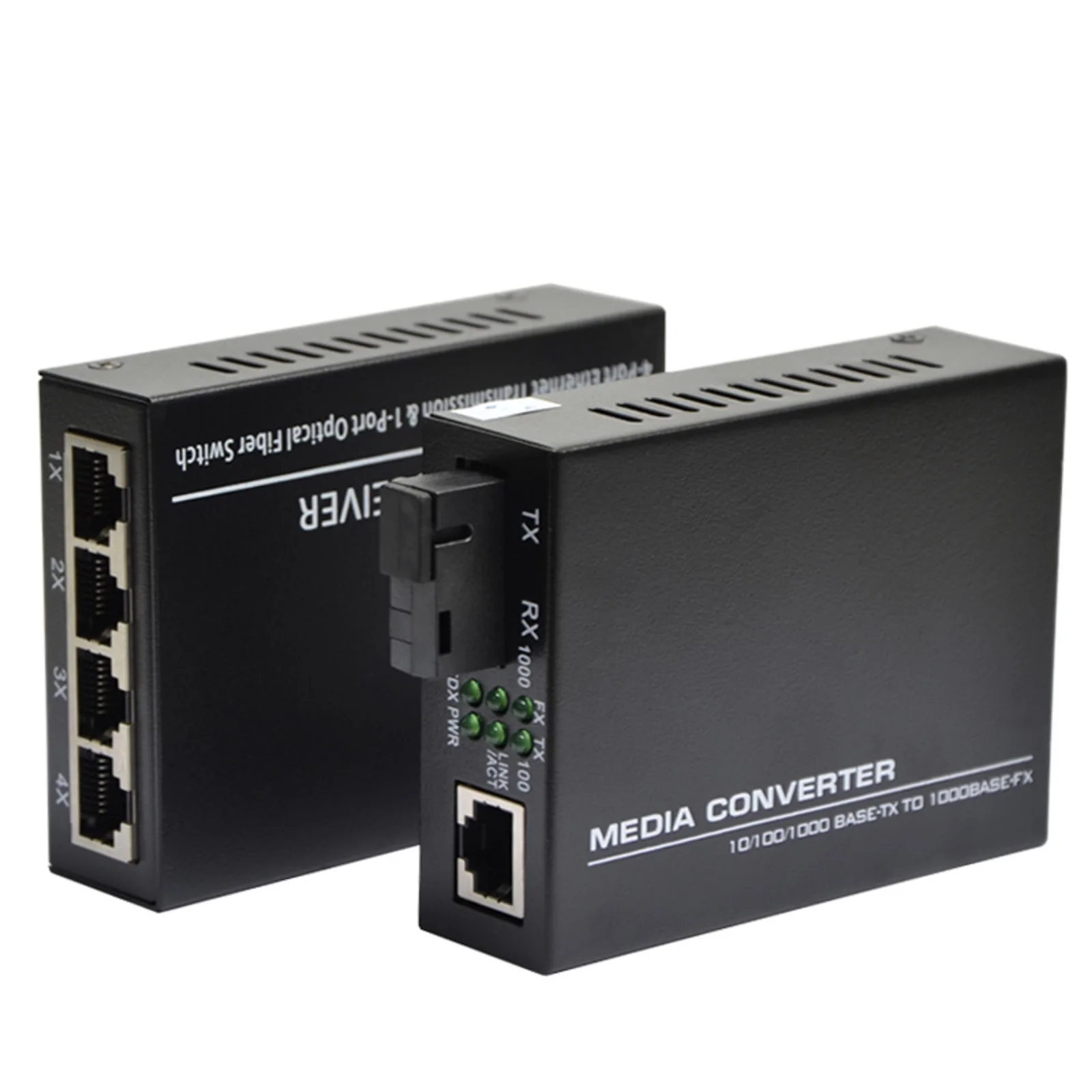 Imagem -04 - Ethernet para Fiber Optic Media Converter Single Mode Rj45 e sc Fiber Port Portas 10 Mbps 100 Mbps 1000mbps