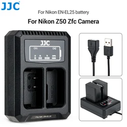 JJC EN-EL25 ładowarka do baterii aparatu USB Z przedłużaczem 40cm do aparatu Nikon Z30 Z50 Zfc Z fc czas ładowania aparatu około 2.5 godziny