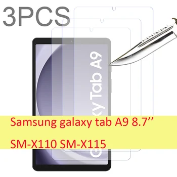 Samsung galaxy tab için 3 adet A9 8.7 ''SM-X110 SM-X115 2023 temperli cam ekran koruyucu koruyucu tablet film HD Antiscratch