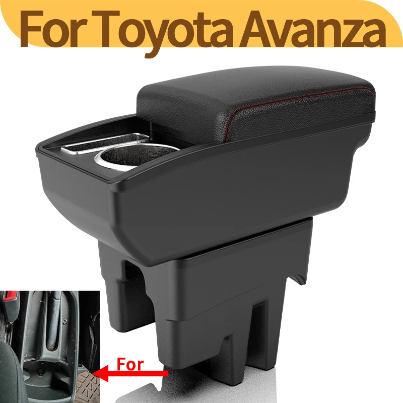 

Многофункциональный органайзер для центральной консоли Toyota Avanza 2016 года с подстаканниками и USB-портами для интерьера автомобиля.