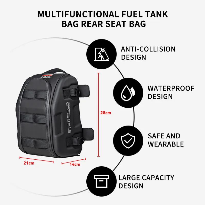 Waterproof Motorcycle Bag Magnet Rear Seat Side Bag Motorbike Tank Tail Box Motor Front Top Oil Bag Motorcycle Accessories