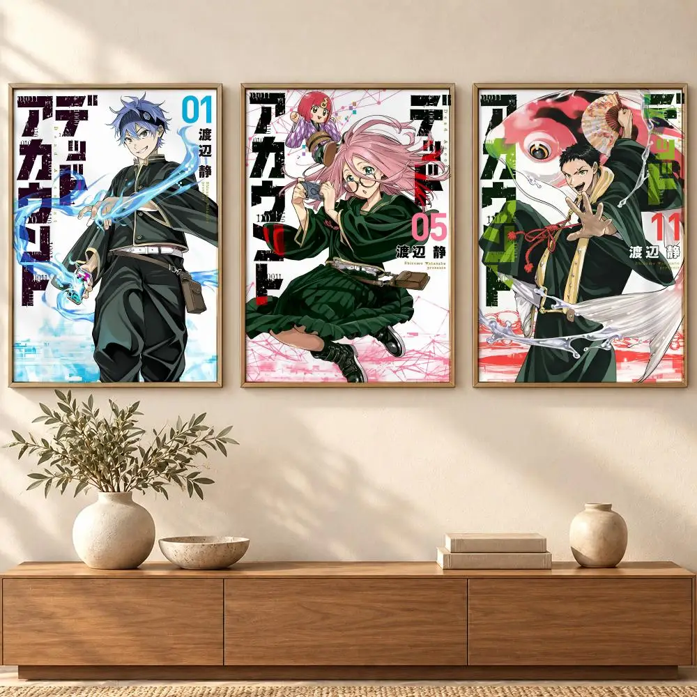 Anime D-Dead Account Poster Self Adhesive Wall Art Decor for Bedroom Living Room Office Home Decor Gift