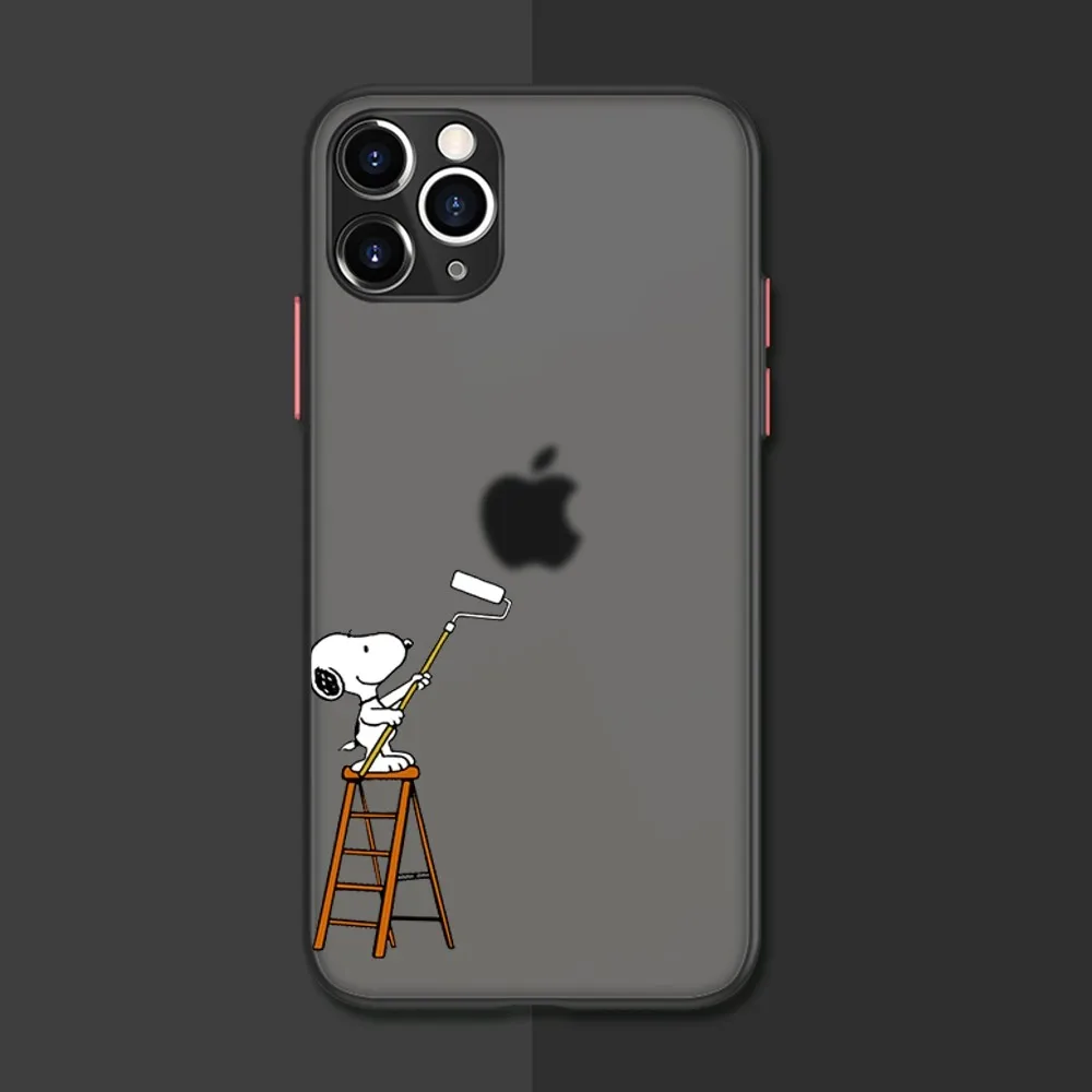 Cartoon S-Snoopys Phone Case For IPhone 16 15 14 13 12 11 Pro Max XR XS X 7 8 Plus SE 2020 2022 Mini Bumper Transparent Cover