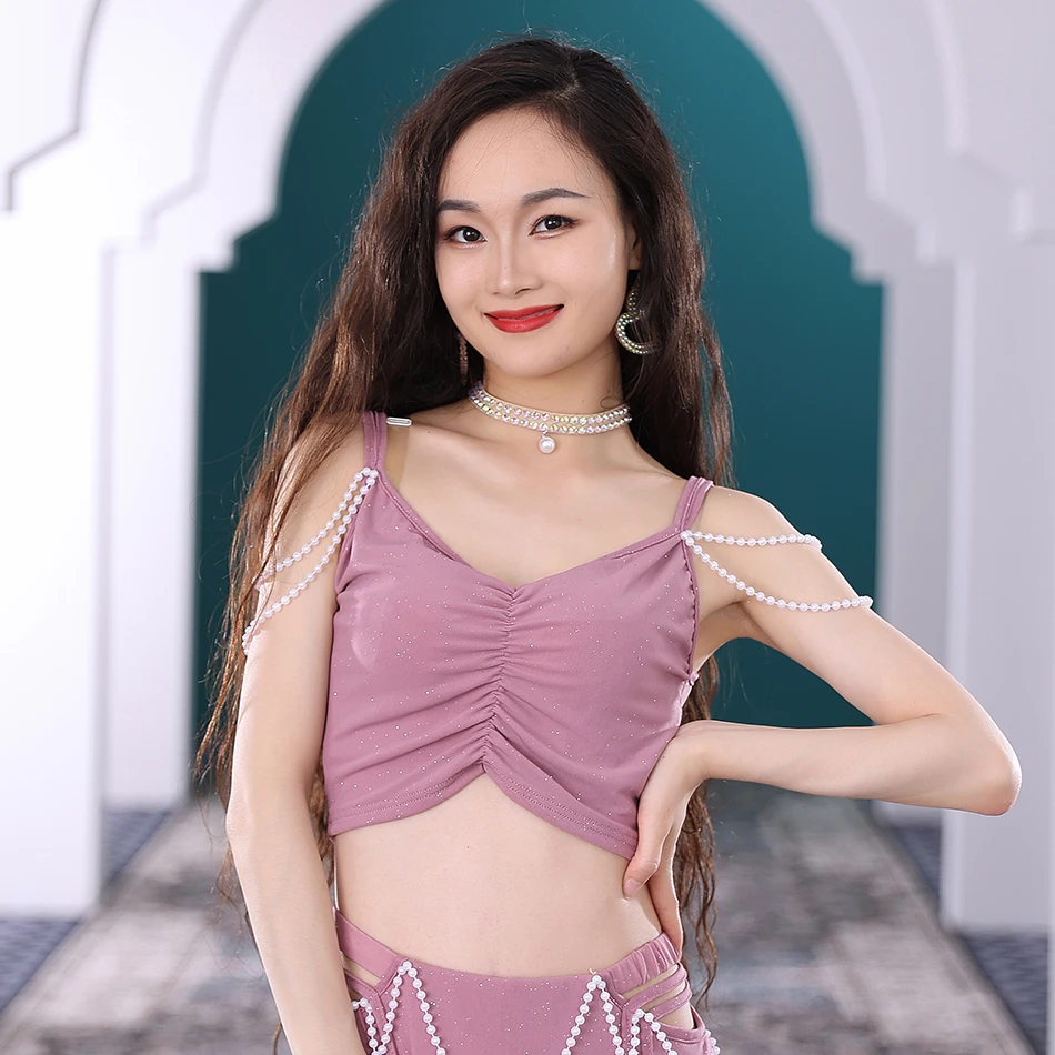 For Adult Women Belly Dance Practice Clothes Palace Style Training Clothes Oriental Dance Sexy Suit Long Skirt Female Suspender