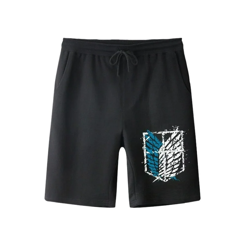 

Мужские летние повседневные спортивные шорты в стиле аниме, пляжные брюки с принтом, баскетбольные брюки для фитнеса, бега, тренировочные, универсальные, классические