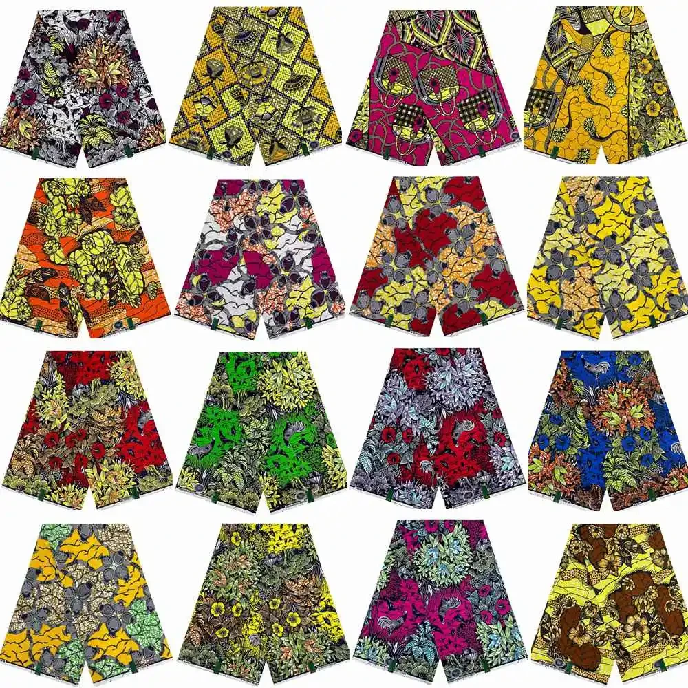 

Super V Real Wax Guaranteed Wax Printed Real Dutch Hollandais Loincloth African Dress 100% Cotton Fabric 6 Yards Batik Veritable
