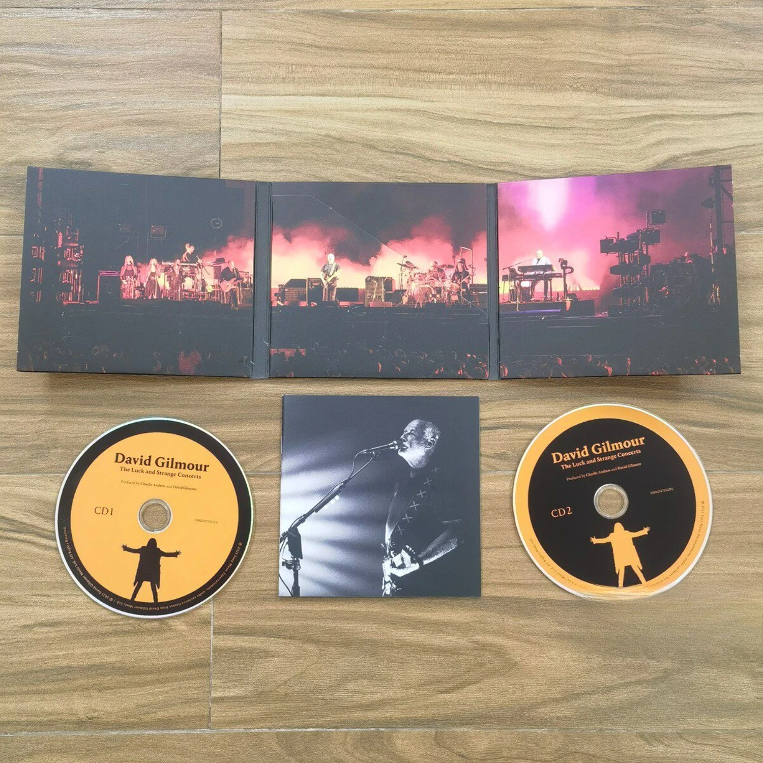 Western Retro Psychedelic Rock Live Music CD, Red Moon Stage Silhouette Portrait Cover, Atmospheric Live Version Track