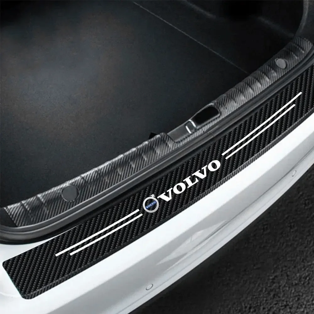 Car Door Sill Stickers For Volvo T5 T6 XC30 XC40 XC60 XC70 XC90 V40 V50 V60 V90 S40 S50 S70 S60 S90 S80 Auto Carbon Fiber Decals