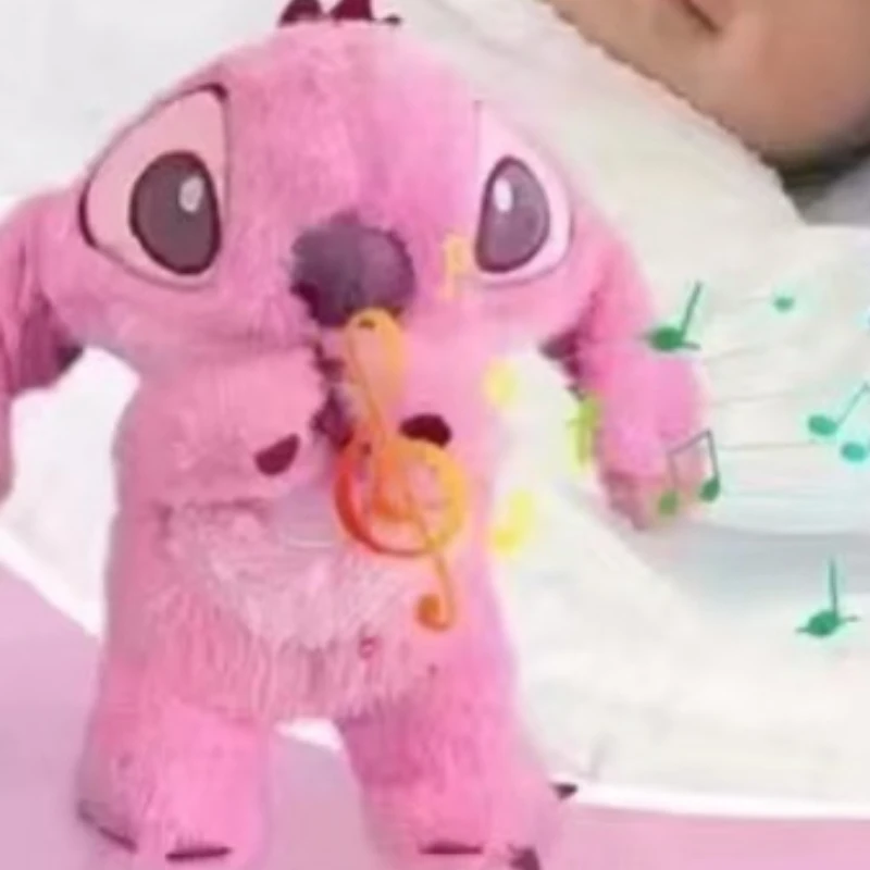 

Cute 30CM Breathing Doll Stitch Pink and Blue Plush Toy Glowing with Music Accompanying Soothing Doll Children's Holiday Gifts