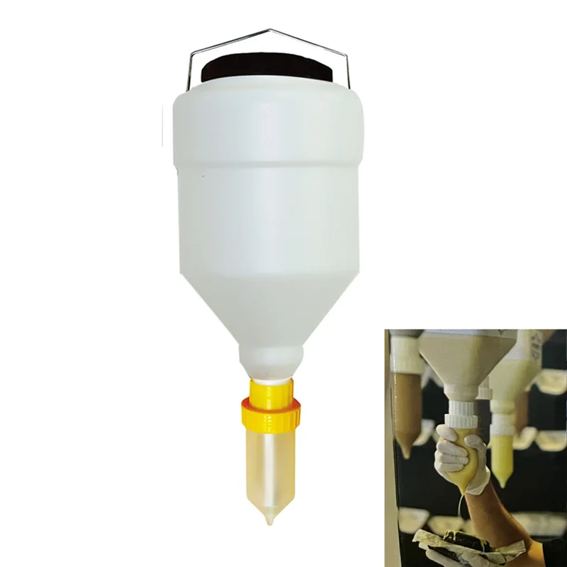 Stabil – 3,5 l Soßenflasche, Soßen-Quetschflasche, hängender Soßenspender, Quetschflasche, hängender Soßenspender, großer Durchmesser