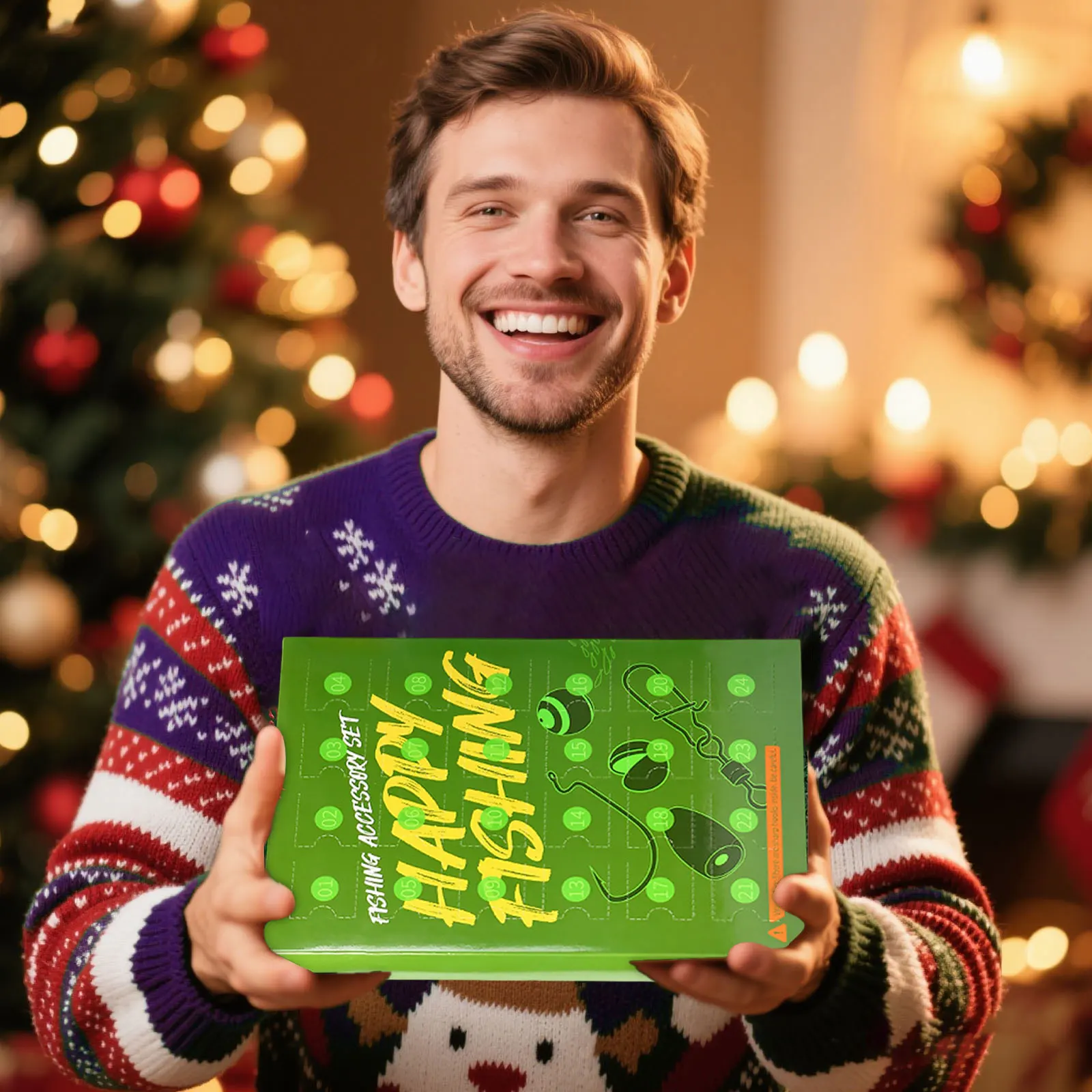 يختتم الموقت بصوت عال 2025 الصيد تقويم القدوم للرجال الكبار الصيادين المراهقين الأطفال عيد الميلاد التقويم 24 قطعة هدية Wg1600 #6