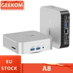 GEEKOM-Mini PC A8, AMD Ryzen 7 8845HS 8 cœurs, Max 5.1GHz, 32 Go RAM, 1 To SSD, WiFi 6E, Bluetooth 5.2, 3 * USB 3.2 Type-A 1 * USB 2.0