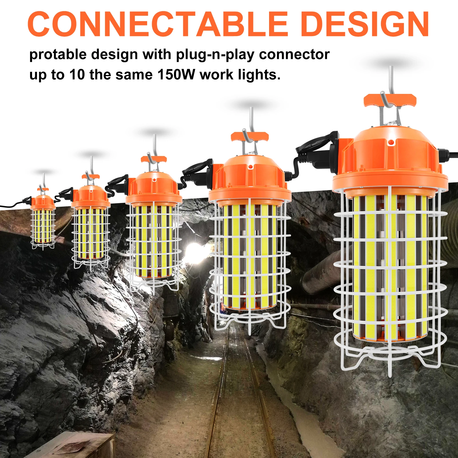 Work Lights Led Temporary Truck Work Light For Temporary Double Waterproof IP65 Construction Site Use LED Work Lamp