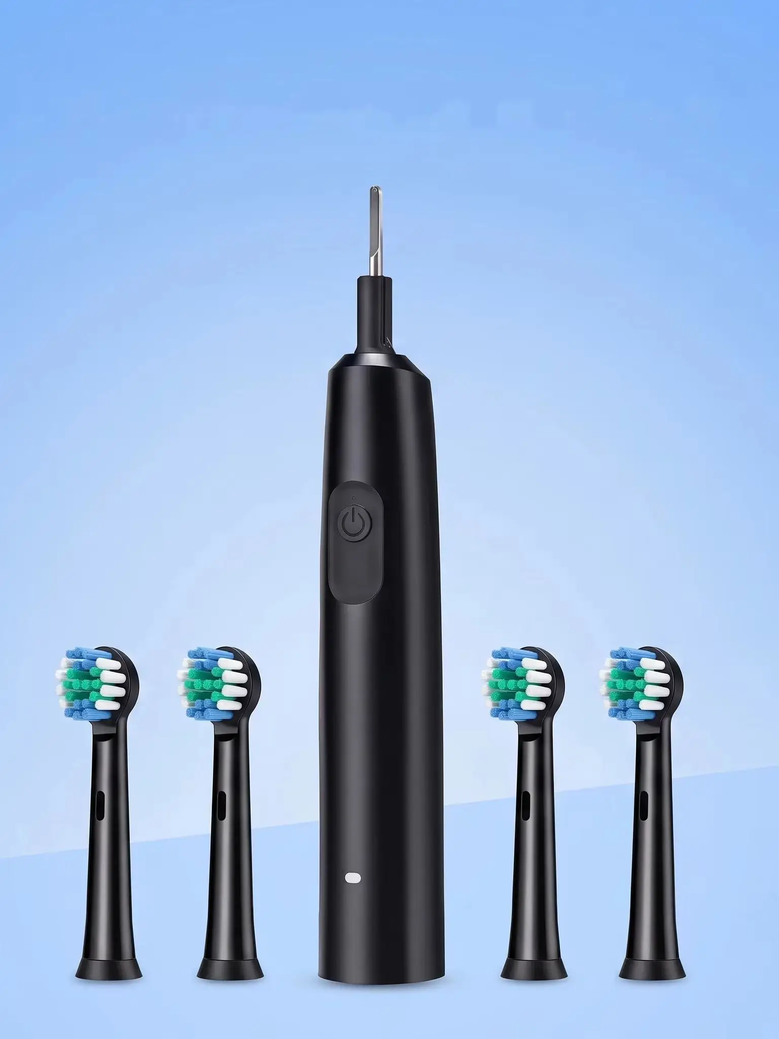 Elektryczna szczoteczka do zębów z obrotowym mechanizmem, ładowana, do dokładnego czyszczenia jamy ustnej, w zestawie 4 wymienne końcówki szczoteczki oraz funkcja regularnych przypomnień. — 2