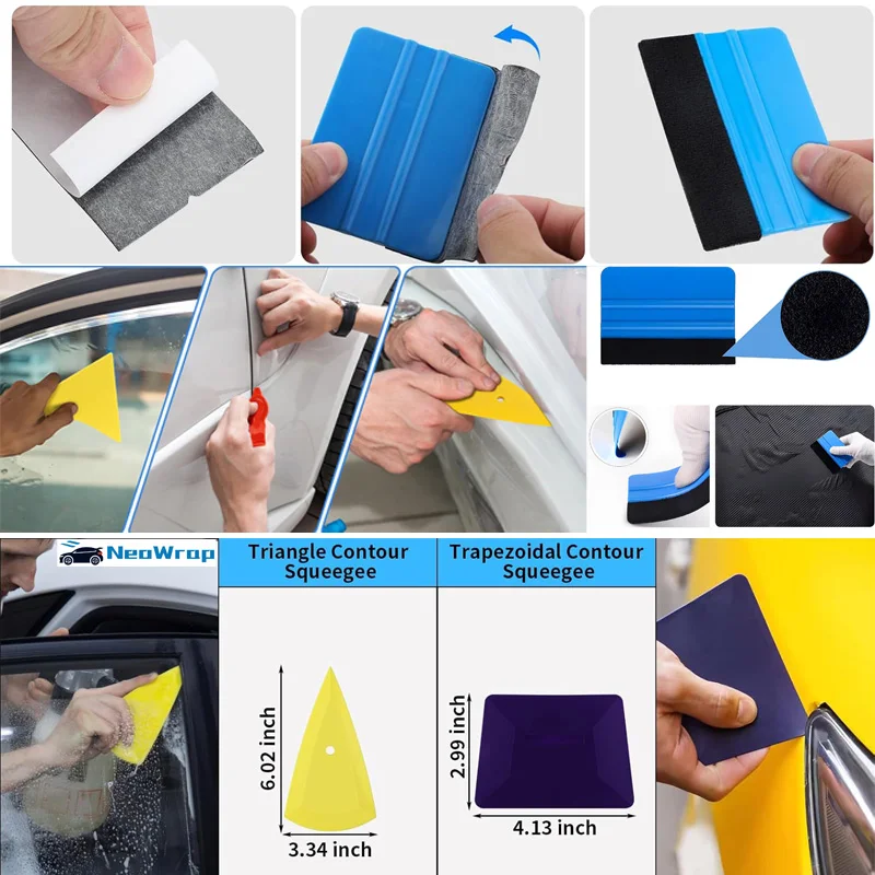 مجموعة أدوات تظليل فيلم نافذة السيارة من الفينيل أداة ممسحة لف زجاج السيارات مجموعة تركيب فيلم الخصوصية الواقية سكين التفاف #5