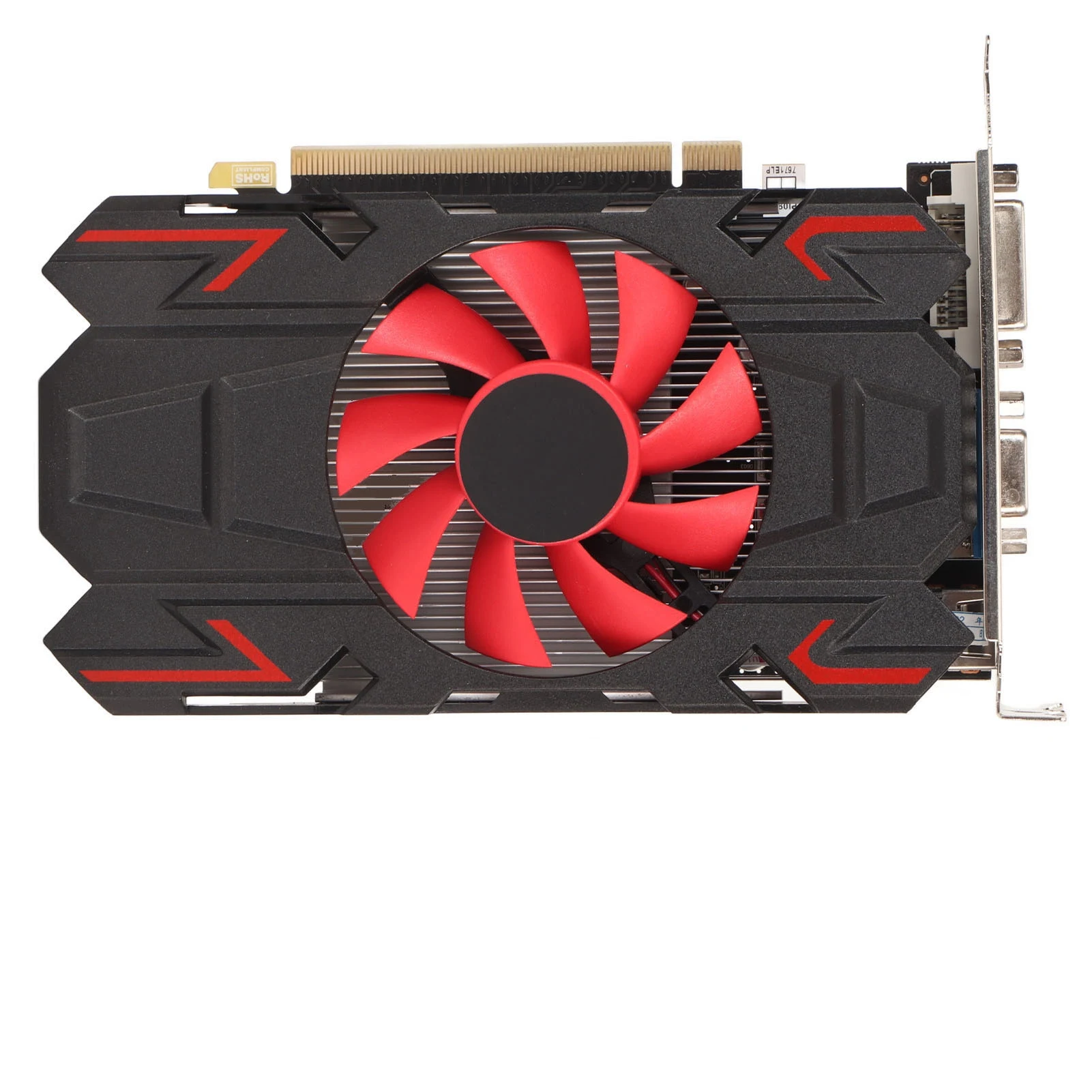 بطاقة رسومات تعمل بشكل هادئ وسهلة التركيب تدعم DVI VGA HD7670 4GB DDR5 128bit بطاقة رسومات ألعاب التوصيل والتشغيل للمكتب