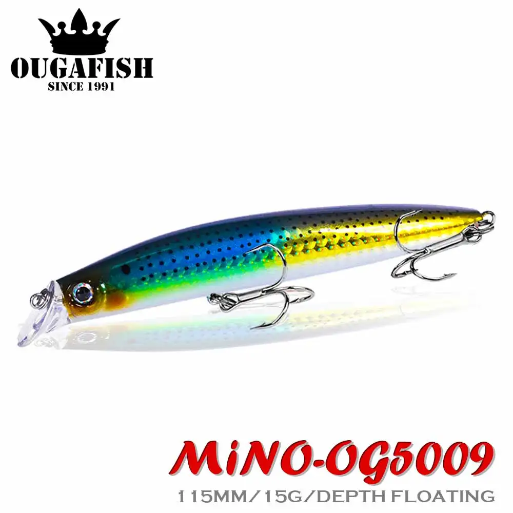 

Fishing Accessories Lure Minnow 115mm 15g Floating Wobblers Bait Pesca Leurre Brochet Angeln Zubehor Isca Artificial Equipment