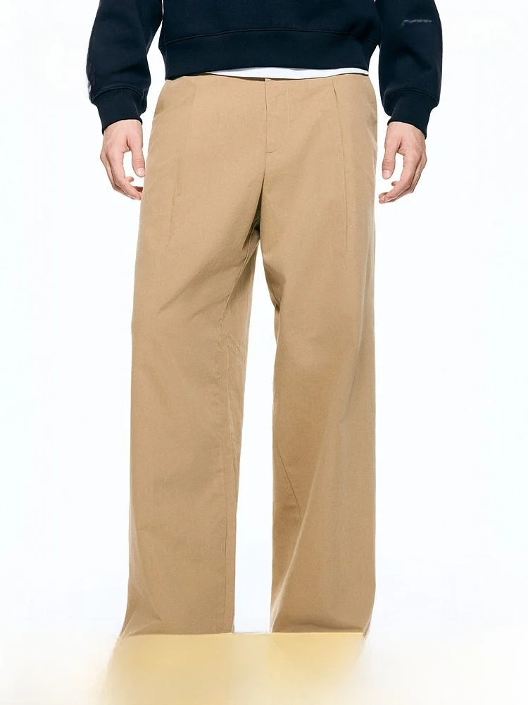 

H&M Men's Loose Fit Summer New Style Long Pants 1318444 Cotton 59% Lenzing Lyocell 41% Material Basic Style Casual Trousers