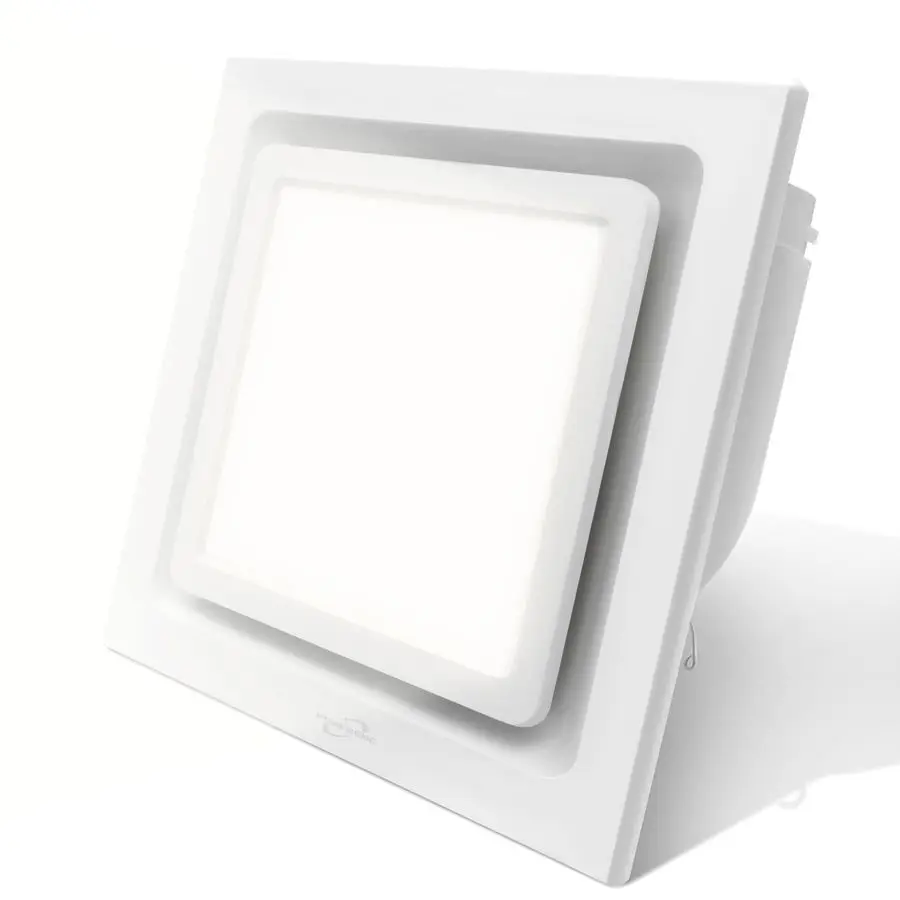 

Exhaust Fan with Light,Bathroom Fan with 6000K Square LED Combo,110V 141 CFM,0.7 Sones Low Noise Ventilation Fan for Home Bath O