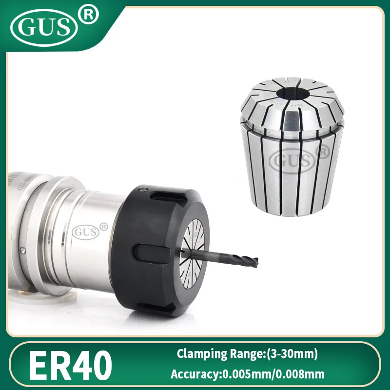 1 Pcs ER40 Spring Collet Chuck 3-30mm High Precision 0.005mm 0.008mm Clamping For CNC Engraving Milling Lathe Tool Holder