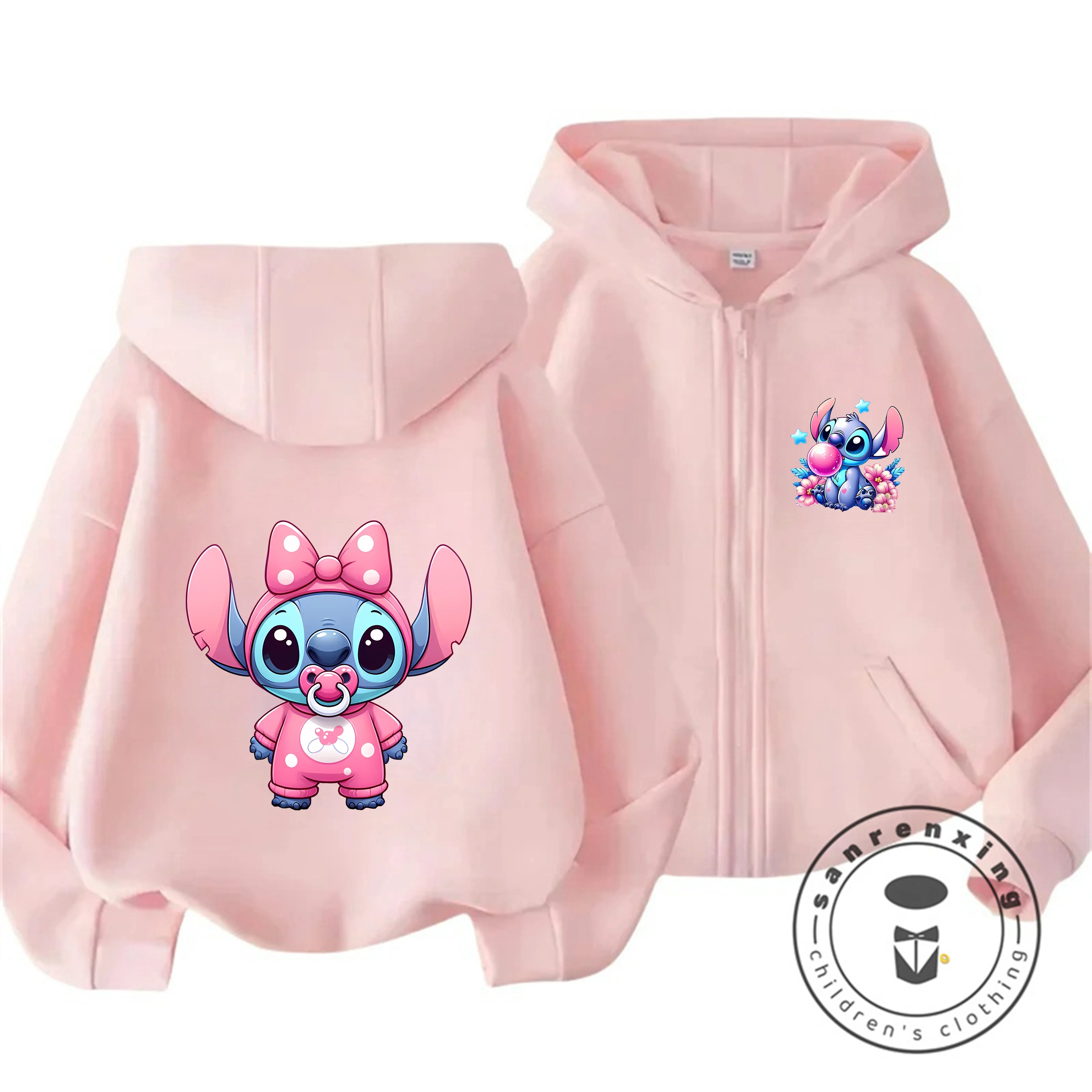 غرزة الأطفال زمم هوديي لطيف الكرتون طباعة جديد الخريف الشتاء الدافئة البلوز أزياء يندبروف للبنين