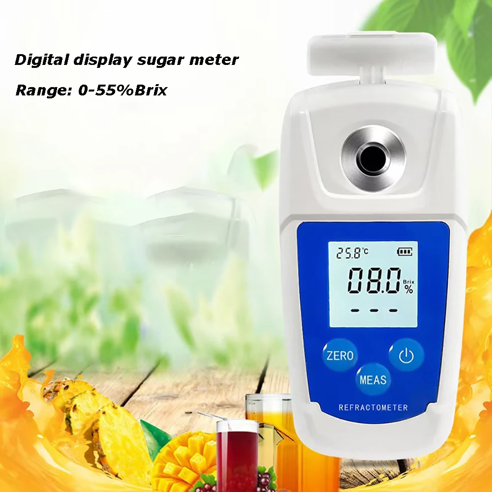 32%55% Digital Brix Meter Refractometer Fruit Juice Drinks Sprite Beverage Sugar Tester Meter Suger Content Measuring Instrument