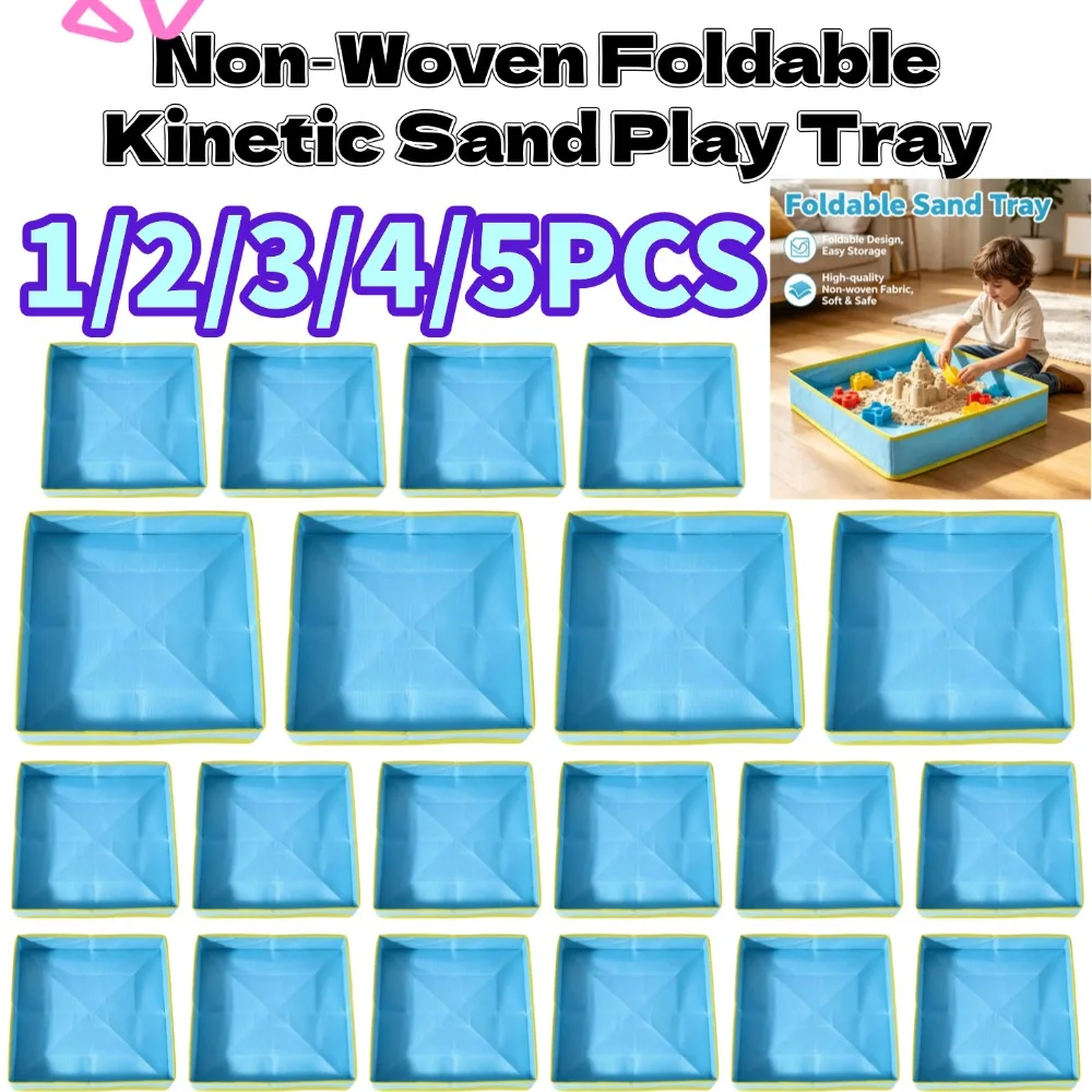 Non‑Woven Foldable Kinetic Sand Play Tray Lightweight Soft Fabric Kids Sensory Play Pit Collapsible Storage For Magic Sand Block