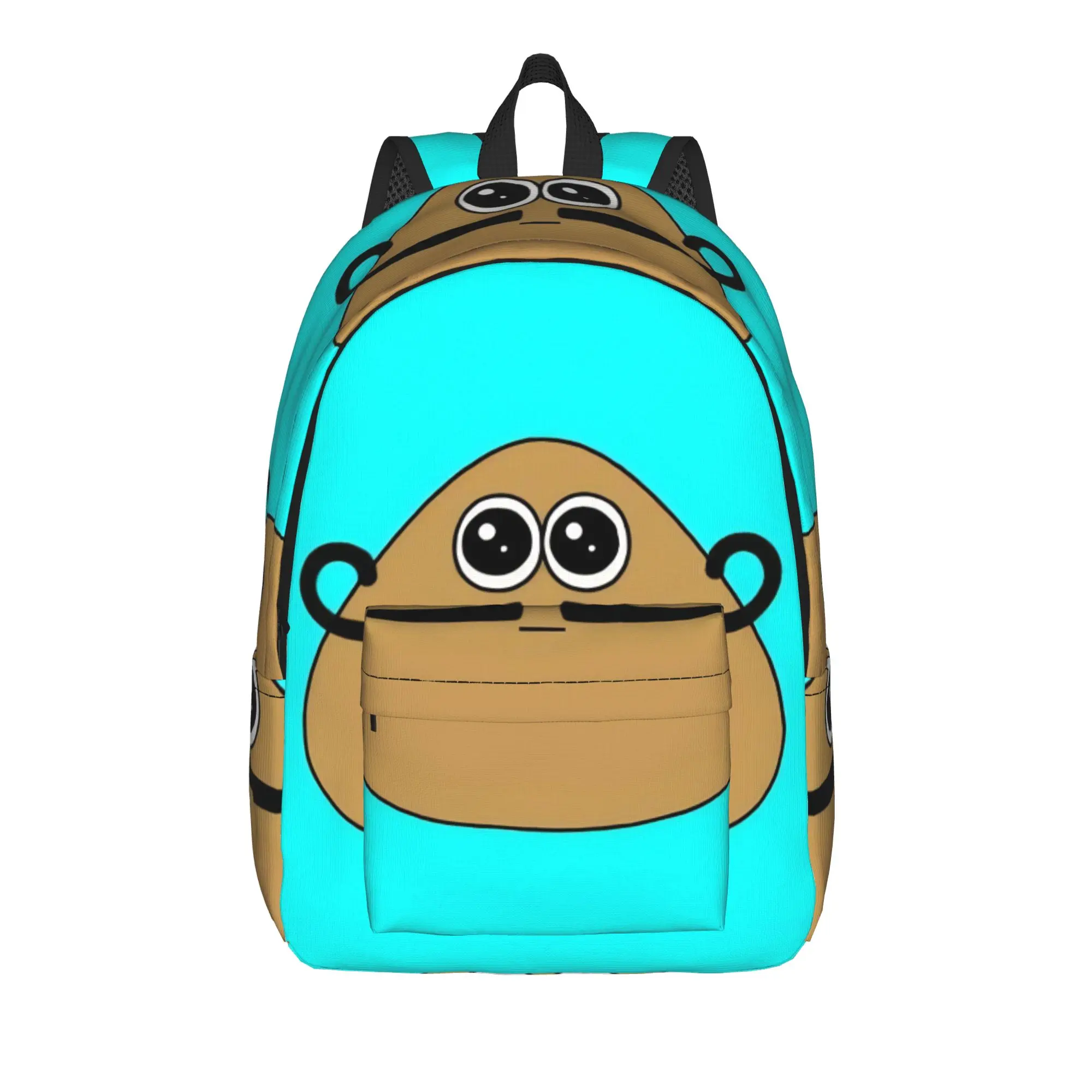 My Pet Alien Pou Backpack for Men Women Teenage Student Business Daypack  Laptop Canvas Bags Outdoor