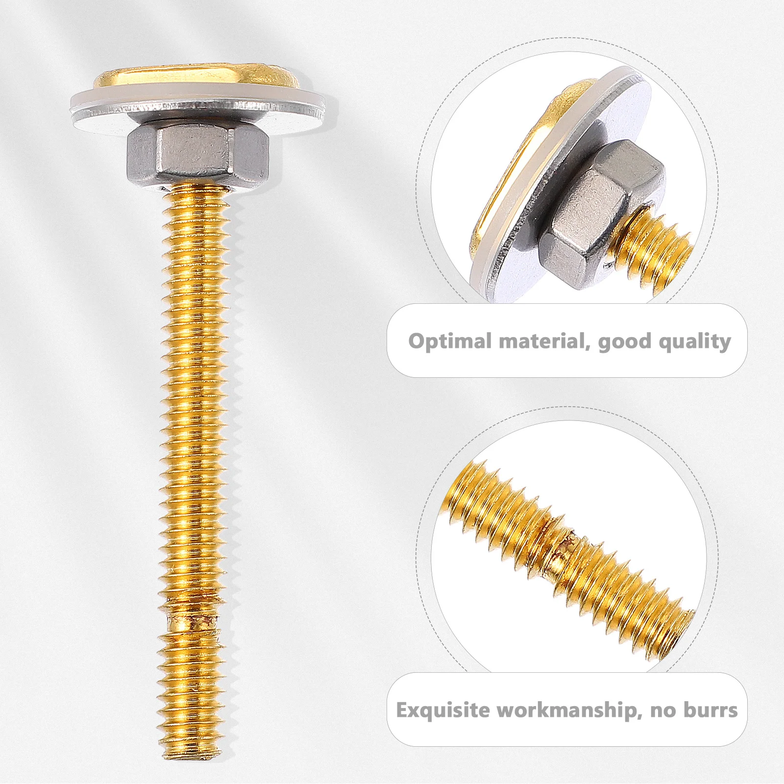 

1Pair Toilet Seat Fixing Screws Premium Copper Build Rust Resistant Replacement Bolts for Easy Toilet Maintenance