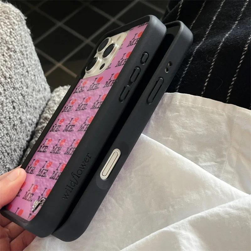 حافظة لهاتف آيفون 16 15 14 13 12 Pro Max Plus Luxury WF Sandy Eyes غطاء خلفي Funda Y2K من Wildflower ins Snow Me