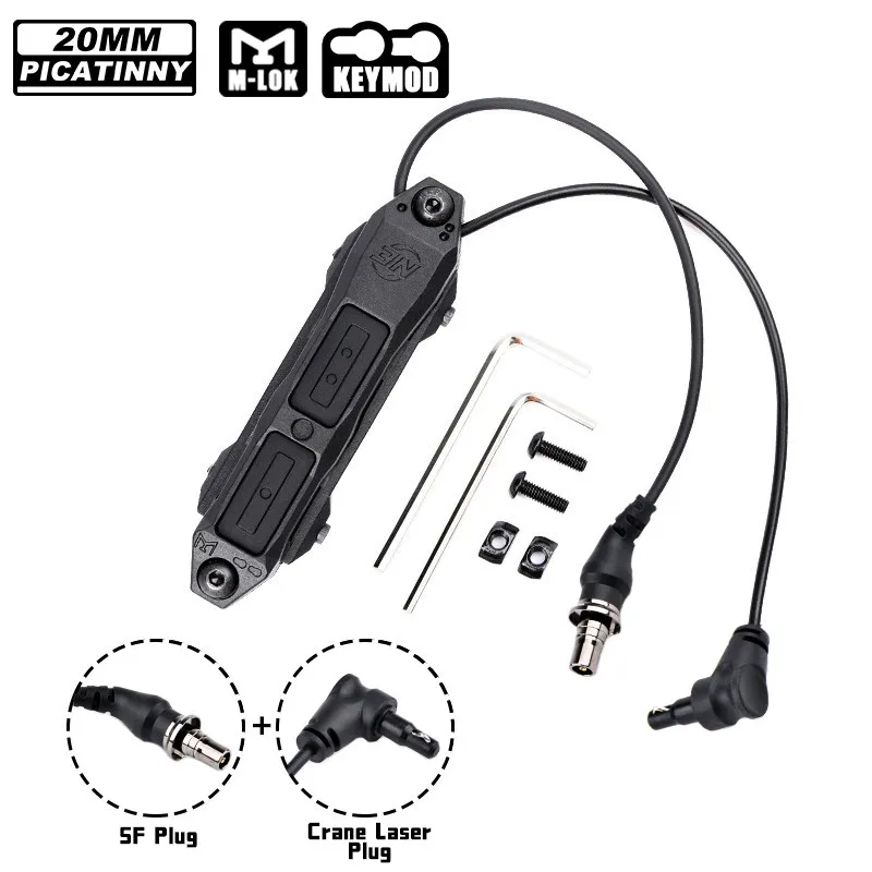 WADSN pulsante tattico pressostato gru 2.5mm 3.5mm nuova spina SF Fit DBAL PEQ-15 torcia Laser Airsoft Scout accessorio