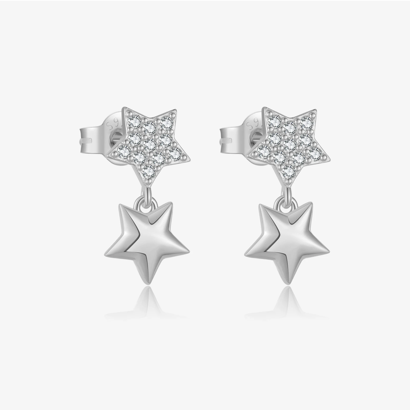 

VEWANT 925 Sterling Silver Two Star Zircon CZ Stud Earrings 2026 Fine Fashion Jewelry Luxury Trendy Gift for Women