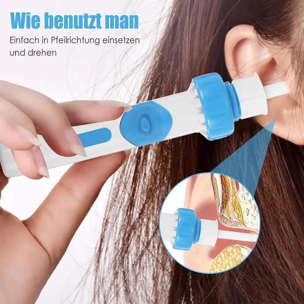 Elektrische draadloze veilige trillingen Pijnloze oorreiniger Silicon Ear Spoon Tool Set Wax Removal Tool voor volwassenen Neusreiniger Trimer