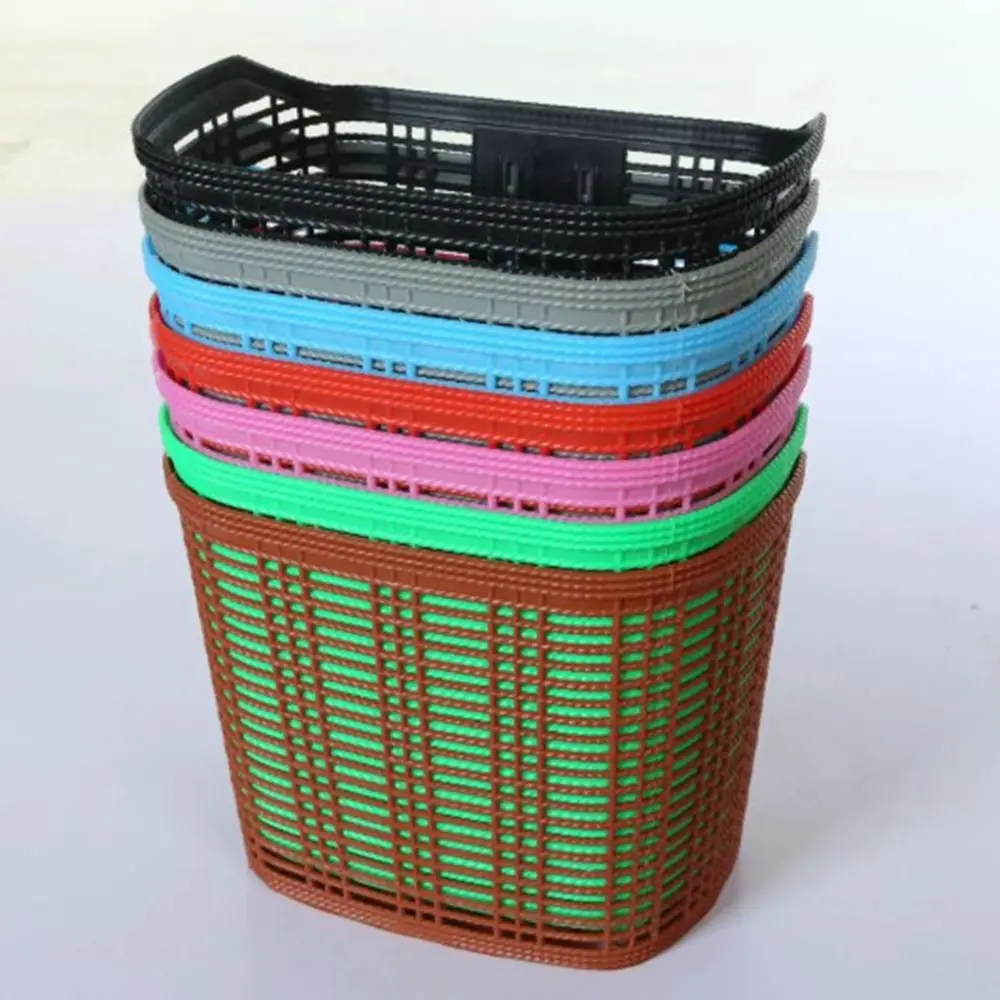 Multicolors Bicycle Storage Bag Hollow 3 Colors Bike Vegetable Basket Plastic Student Front Basket Rear Cycling Accessories