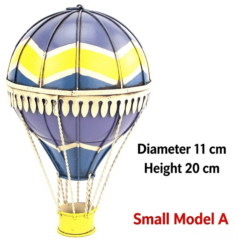 Modern Metal Hot Air Balloon Model Crafts Wall Sticker Hotel Kindergarten Wall Hanging Ornaments Home Livingroom Wall Decoration