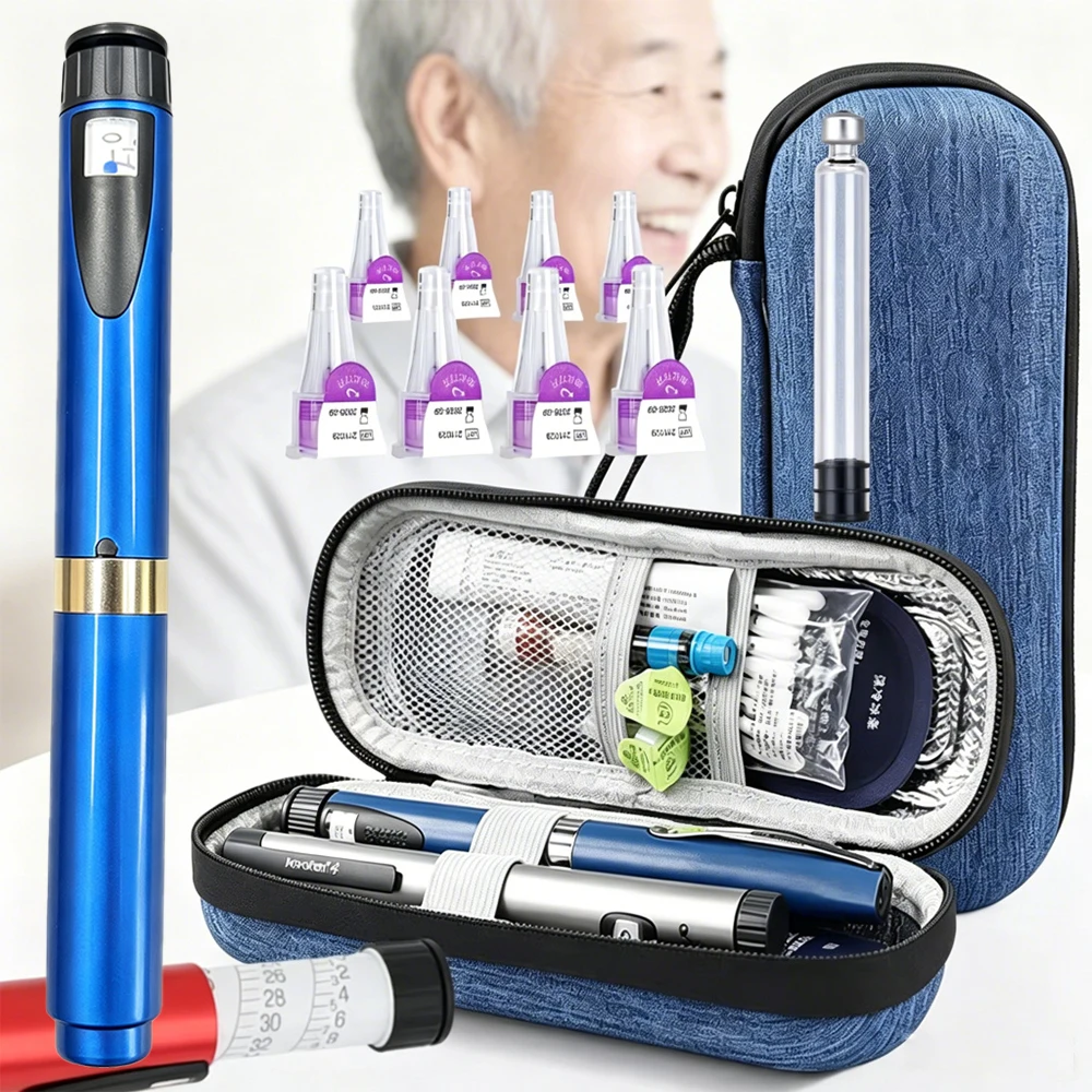 Image of Wiederverwendbarer Peptid-Pen 3ML Insulin-Injektor mit Nachfüllbarem Design Dosiskontrolle Heimgebrauch Injektionspen für Diabetes-Management