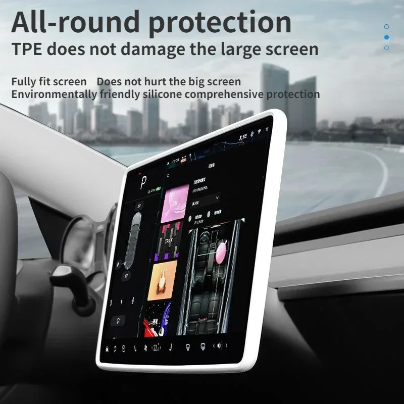 Car Assecories Tesla Model3Y Screen Protective Cover Central Control Screen Protective Frame Anti-collision Interior Acesssories