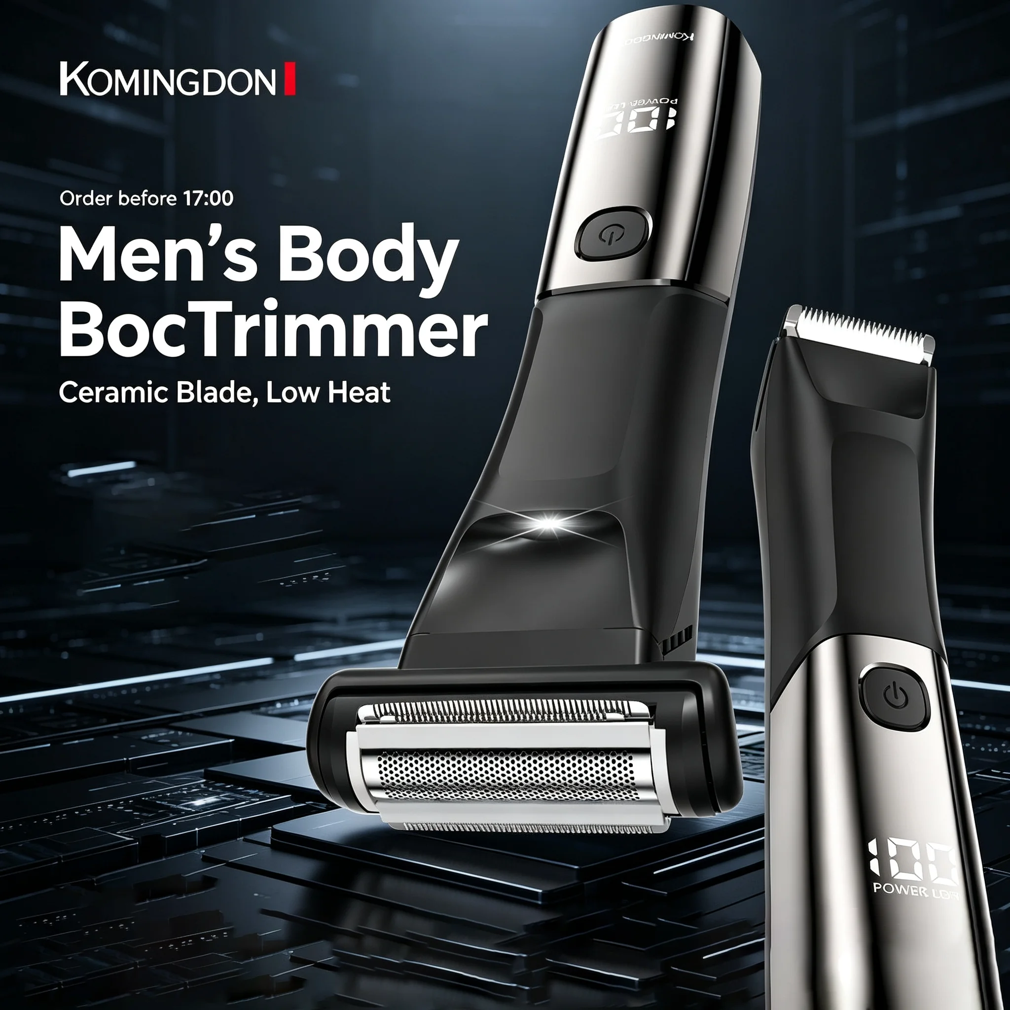 komingdon-body-hair-trimmer-for-men-groin-electric-shaver-rechargeable-waterproof-wet-dry-cordless-underarm-intimate-grooming