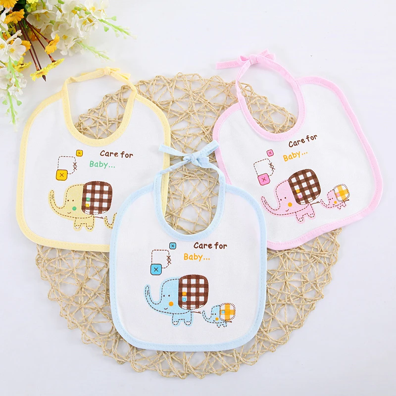 5PCS Baby Bibs Cotton Waterproof Bib Children Feeding Clothes Protection Kids Toddler Scarf for Newborns Boys Girls Accessories