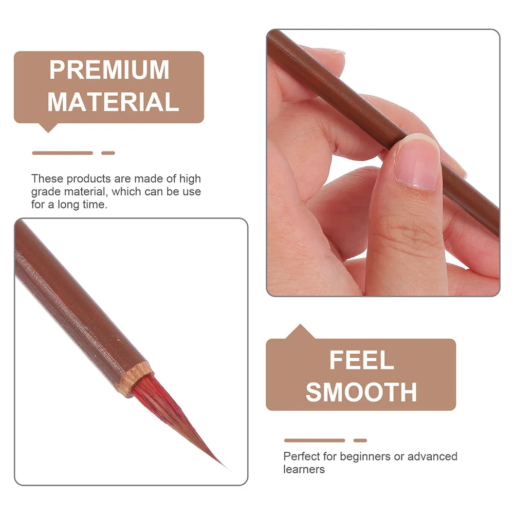 6Pcs Hong Calligraphy Brush Versatile Professional Grade Art Tool for Drawing Painting Handwriting Craft Workshops